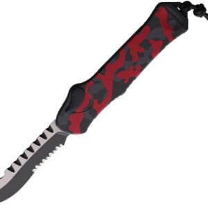 Navaja automática Heretic Knives Auto Hydra OTF Recurve Red H008-10B-RCAMO