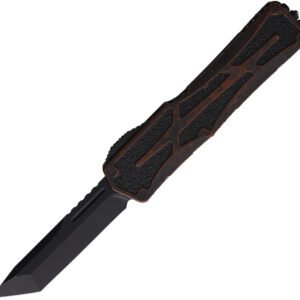 Navaja automática Heretic Knives Auto Colossus OTF Tanto Black H040-8A-BRKRB