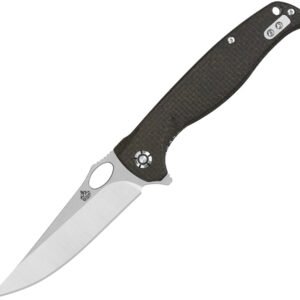 Navaja QSP Knife Gavial Linerlock Brown Micarta QS126-D1