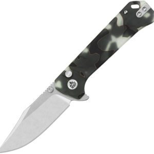 Navaja QSP Knife Grebe Button Lock Glow Resin QS147E1