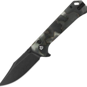 Navaja QSP Knife Grebe Button Lock Glow Resin QS147E2