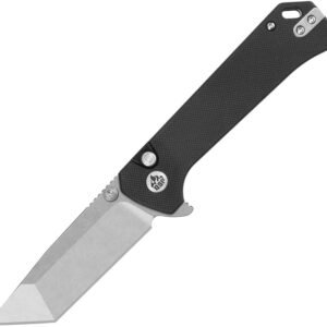 Navaja QSP Knife Grebe T Button Lock Black G10 QS148C1