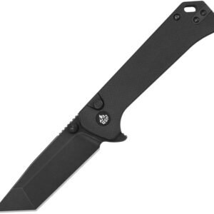 Navaja QSP Knife Grebe T Button Lock Black G10 QS148C2