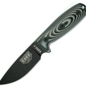 Cuchillo ESEE Model 3 3D Fixed Blade Black 3PMB-002