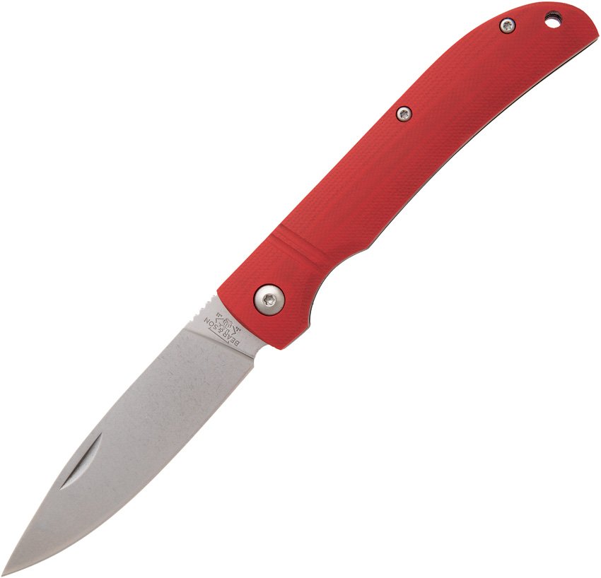 Navaja Bear & Son Drop Point Slip Joint Red 457GR