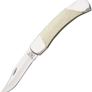 Navaja Bear & Son Lockback White Smooth Bone WSB05