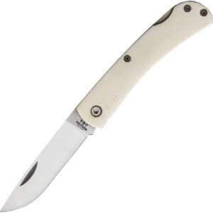 Navaja Bear & Son Small Lockback White Bone WSB37L