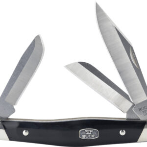 Navaja Buck Stockman Black Nickel Silver 14104