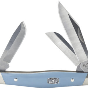 Navaja Buck Stockman Blue Nickel Silver 14108