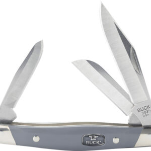 Navaja Buck Cadet Gray Nickel Silver 14116