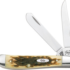 Navaja Case Cutlery Mini Trapper Amber Bone 00013