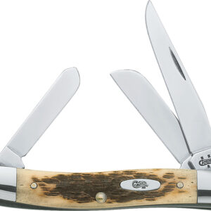Navaja Case Cutlery Medium Stockman Amber Bone 00039