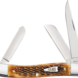 Navaja Case Cutlery Med Stockman Burnt Amber 10778
