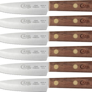 Cuchillo Case Cutlery Steak Knife Set Walnut 11078