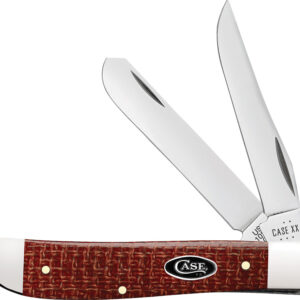 Navaja Case Cutlery Mini Trapper Red Burlap 12271
