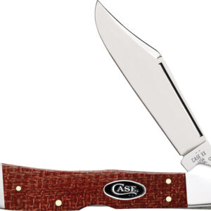 Navaja Case Cutlery Copperlock Dark Red Burlap 12275