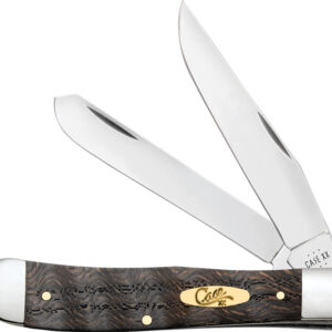 Navaja Case Cutlery Trapper Black Curly Oak 14000