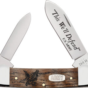 Navaja Case Cutlery U.S. Army Canoe Oak 15055