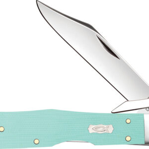 Navaja Case Cutlery Cheetah Cub Seafoam Green G10 18112