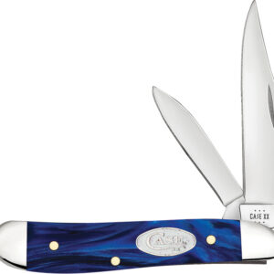 Navaja Case Cutlery Peanut Blue Pearl Kirinite 23446