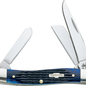 Navaja Case Cutlery Medium Stockman Blue Bone 02801