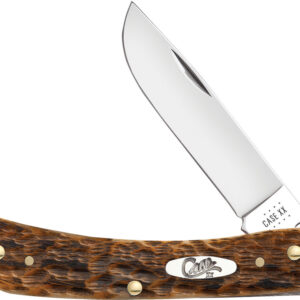 Navaja Case Cutlery Sod Buster Jr Amber Bone 30092