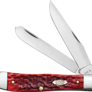Navaja Case Cutlery Trapper Dark Red Bone 31950
