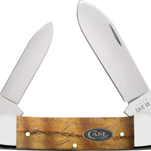 Navaja Case Cutlery Canoe Yellow Curly Oak 47126