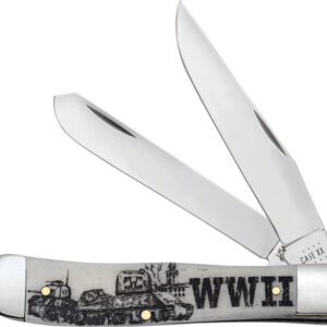 Navaja Case Cutlery WWII Trapper Natural Bone 50950