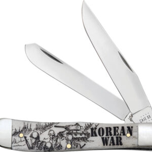 Navaja Case Cutlery Korean War Trapper Nat Bone 50951