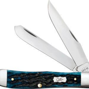 Navaja Case Cutlery Trapper Med Blue Peach Seed 51850