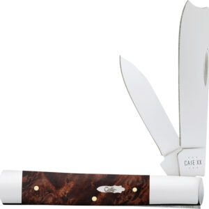 Navaja Case Cutlery Razor Brown Maple Burl 64058
