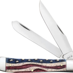 Navaja Case Cutlery Patriotic Trapper Smooth Bone 64132