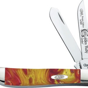 Navaja Case Cutlery Mini Golden Ruby Trapper 9207GR