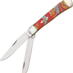 Navaja Case Cutlery Trapper Fire In Box 9254FIB