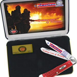 Navaja Case Cutlery American Firefighter Gift Set CAT-AFF