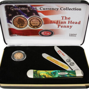 Navaja Case Cutlery Indian Head Penny Gift Set CATIHPCE