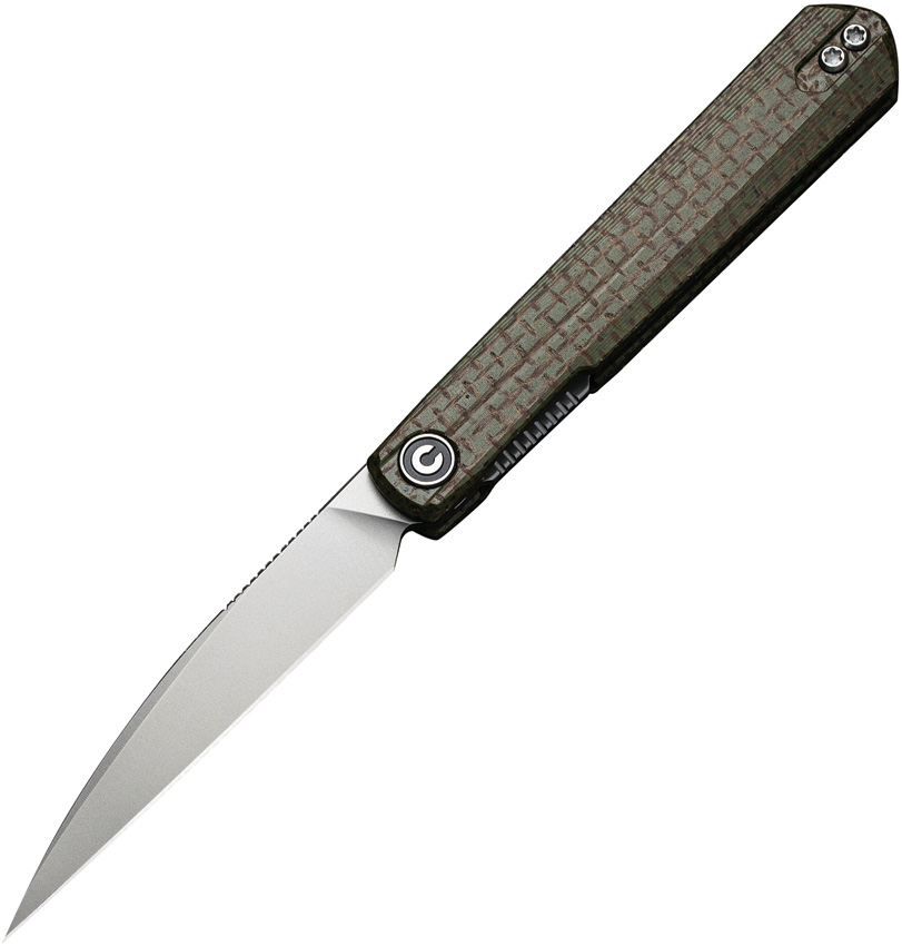 Navaja Civivi Clavi Linerlock Green Micarta C21019-3