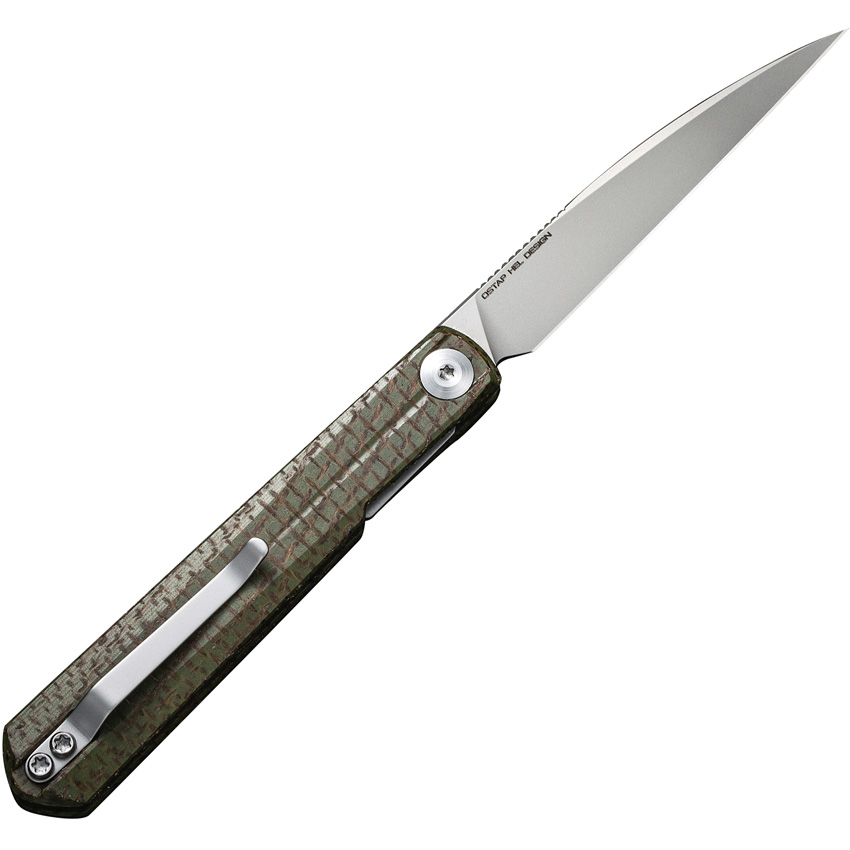 Navaja Civivi Clavi Linerlock Green Micarta C21019-3 - Image 4