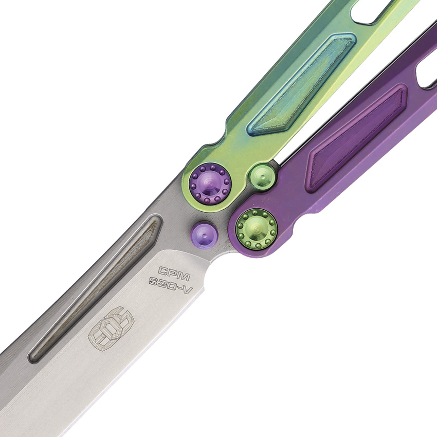 Navaja EOS Gremlin Balisong Grn/Ppl Gremlin Bali Joker - Image 3