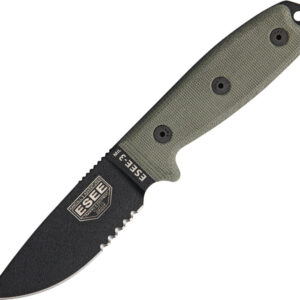Cuchillo ESEE Model 3MIL Part Serrated ESEE-3MIL-S-B