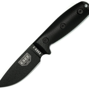 Cuchillo ESEE Model 3 3D Fixed Blade Black 3PMB-001