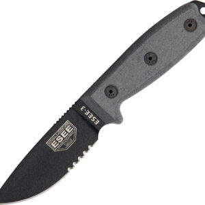 Cuchillo ESEE Model 3 Part Serrated ESEE-3S-MB-B