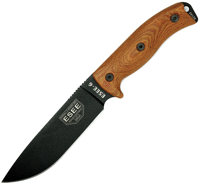 Cuchillo ESEE Model 6 Black Natural 6Pb-011