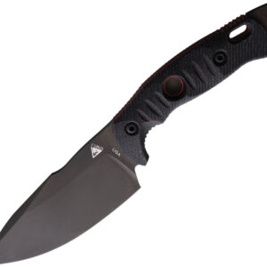 Cuchillo Fobos Knives Alaris Fixed Blade Black/Red ALARIS-3V-MBL/RED-PVD