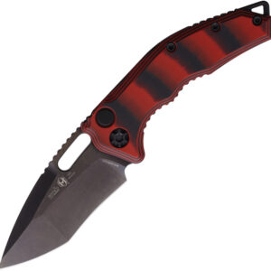 Navaja automática Heretic Knives Auto Medusa Button Lock Red H012-6A-G10/RD