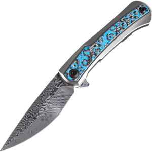 Navaja Kansept Knives Kratos Framelock Blue Rose K1024A4