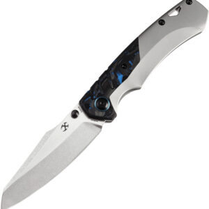 Navaja Kansept Knives Weim Framelock Blue CF K1051A4