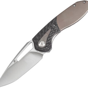 Navaja Kansept Knives Thoth Bolster Lock Twill CF K1075T3