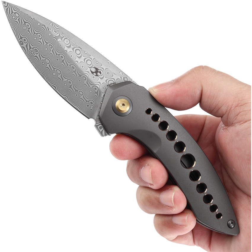 Navaja Kansept Knives Odd 21 Framelock Dama Gray K1077A2 - Image 4